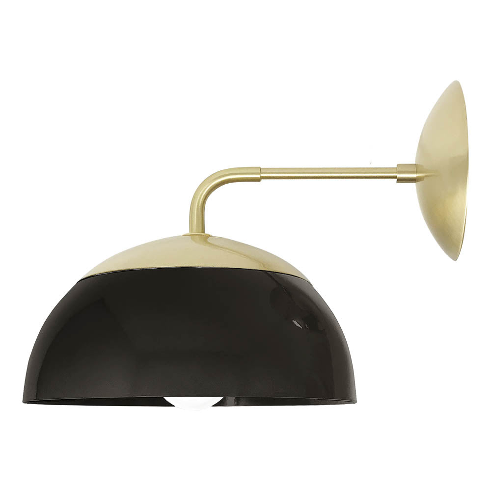 Brass and black color Cadbury sconce 8" Dutton Brown lighting