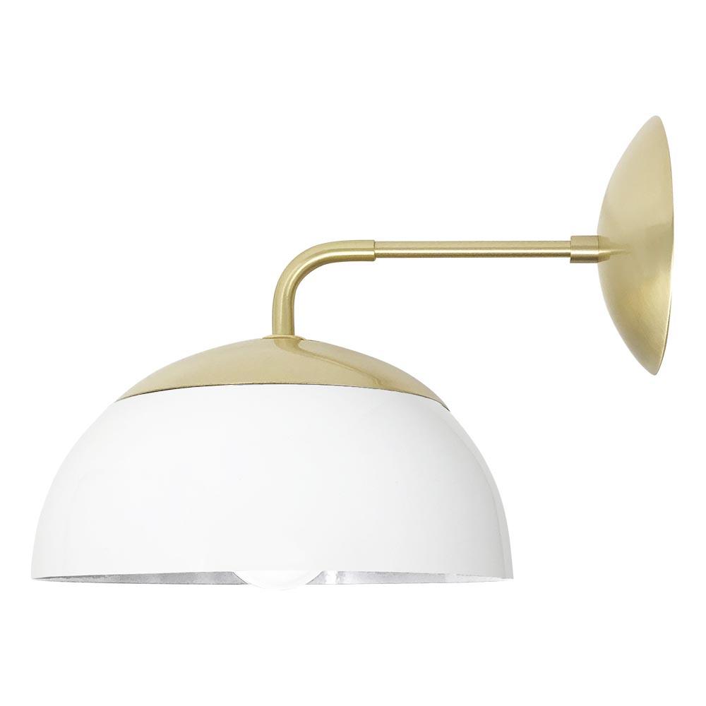 Brass and white color Cadbury sconce 8" Dutton Brown lighting