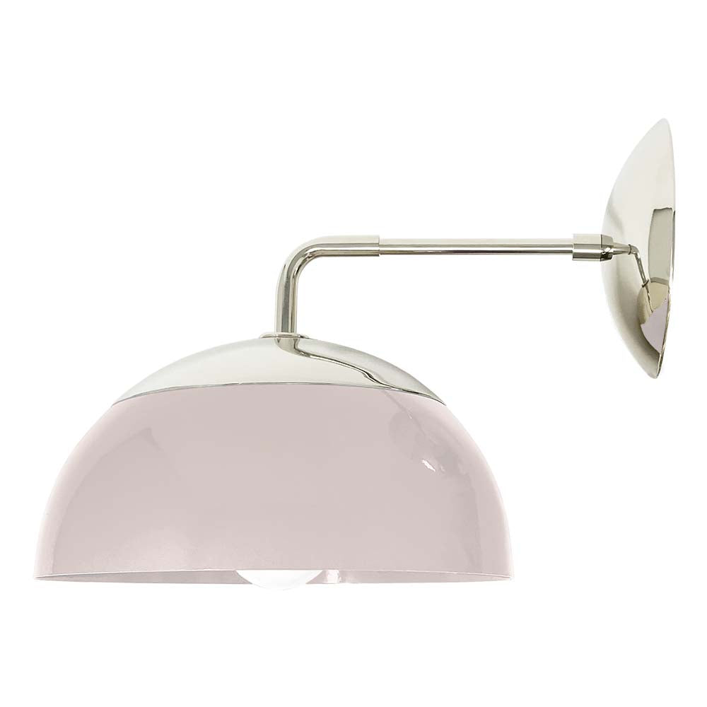 Nickel and barely color Cadbury sconce 8" Dutton Brown lighting