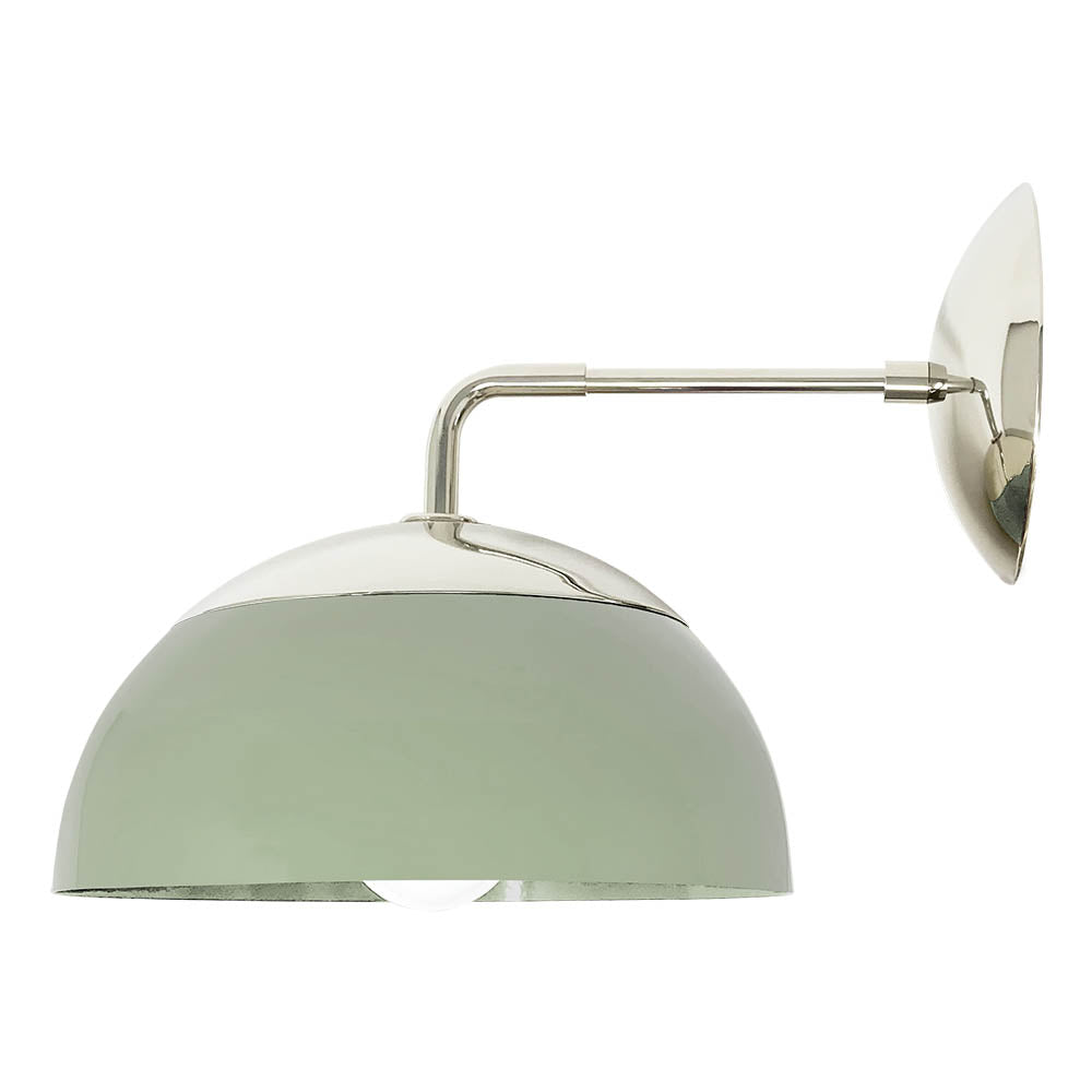 Nickel and spa color Cadbury sconce 8" Dutton Brown lighting
