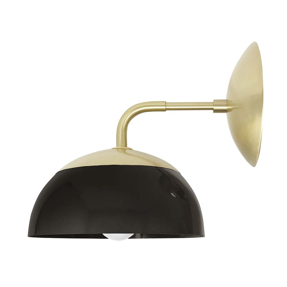 Brass and black color Cadbury sconce 8" Dutton Brown lighting