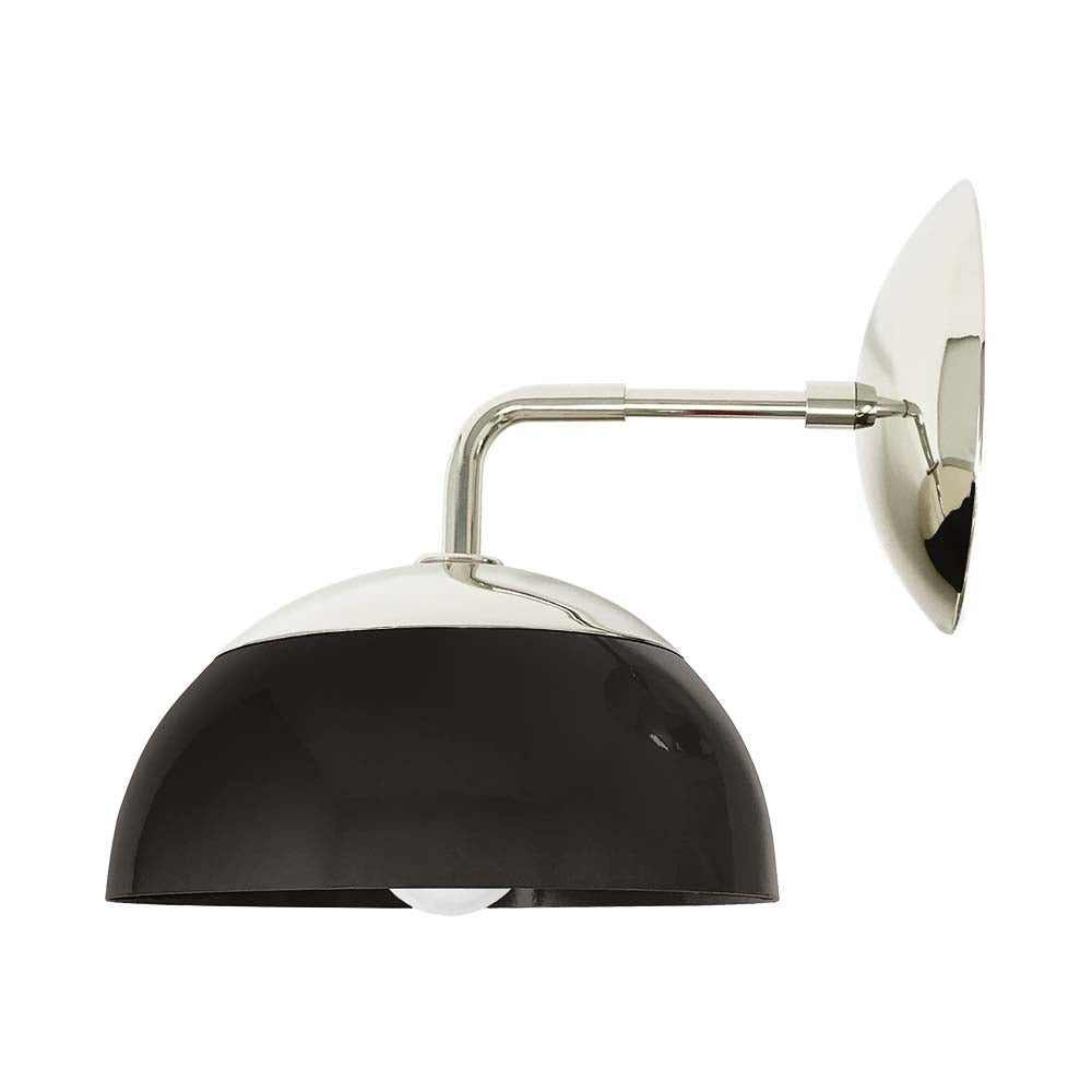 Nickel and black color Cadbury sconce 8" Dutton Brown lighting