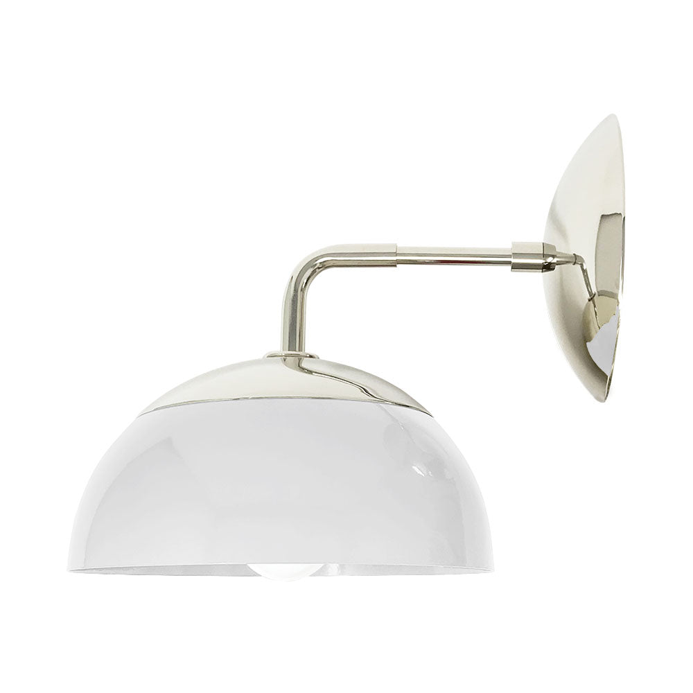 Nickel and chalk color Cadbury sconce 8" Dutton Brown lighting