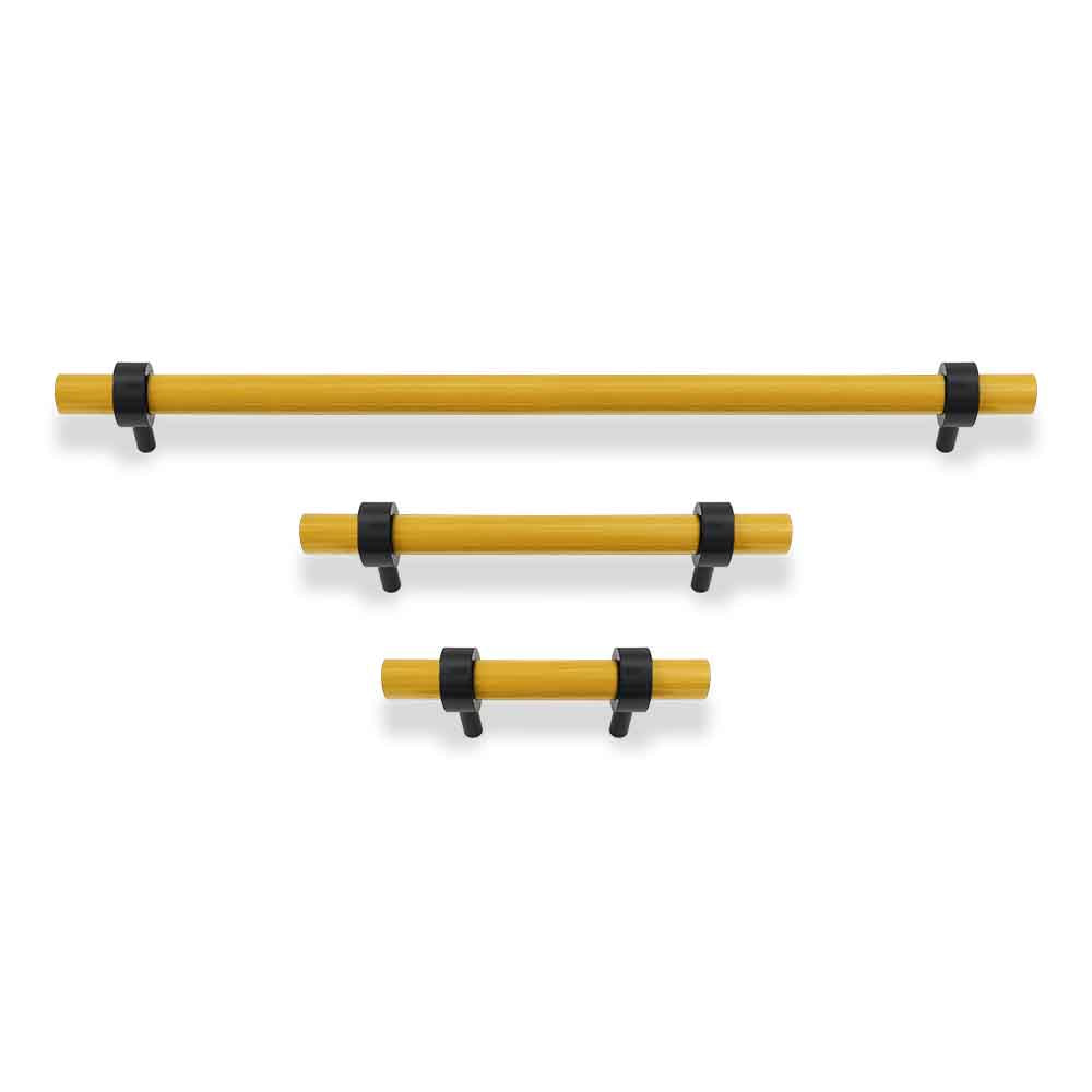 Black and ochre color Caliber pull Dutton Brown hardware