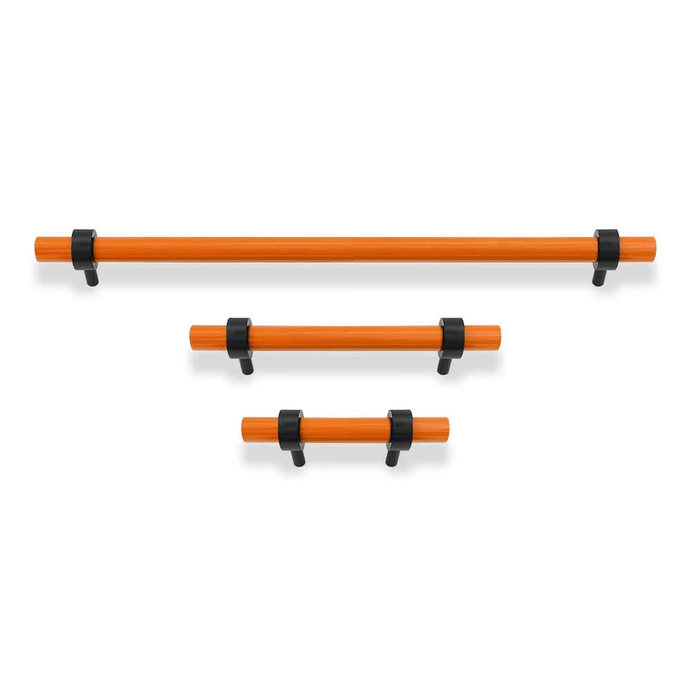 Black and orange color Caliber pull Dutton Brown hardware