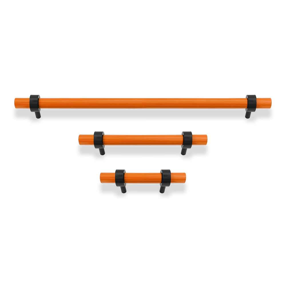 Black and orange color Caliber pull Dutton Brown hardware