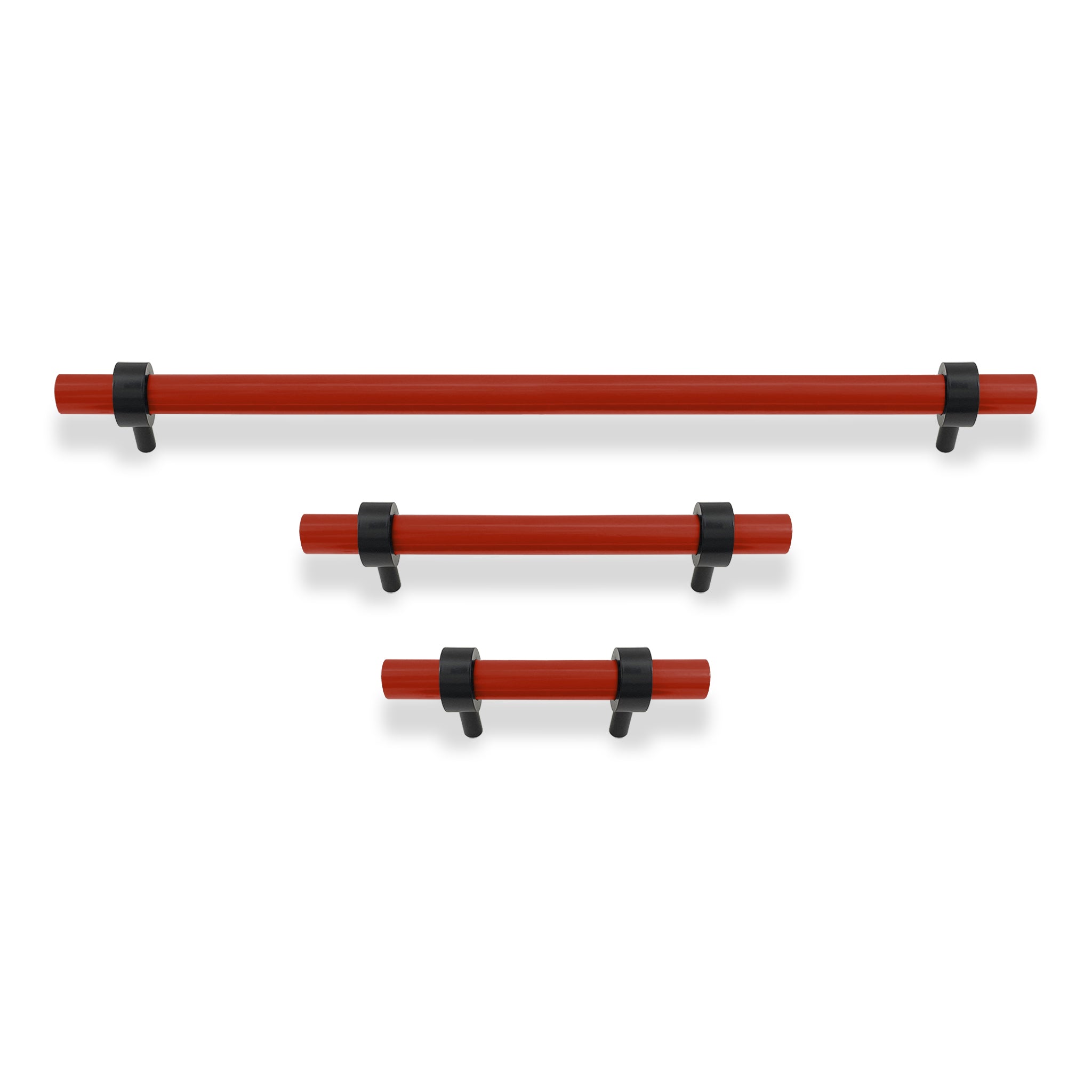 Black and riding hood red color Caliber pull Dutton Brown hardware
