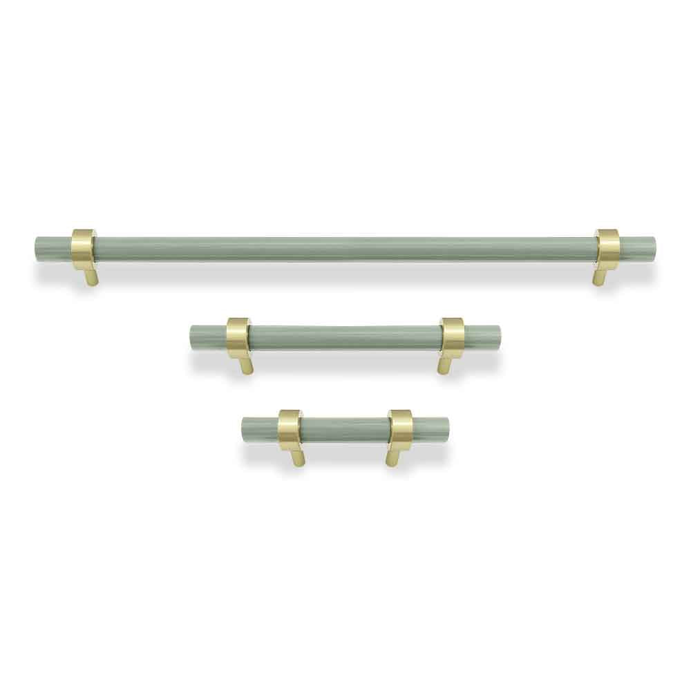 Brass and spa color Caliber pull Dutton Brown hardware