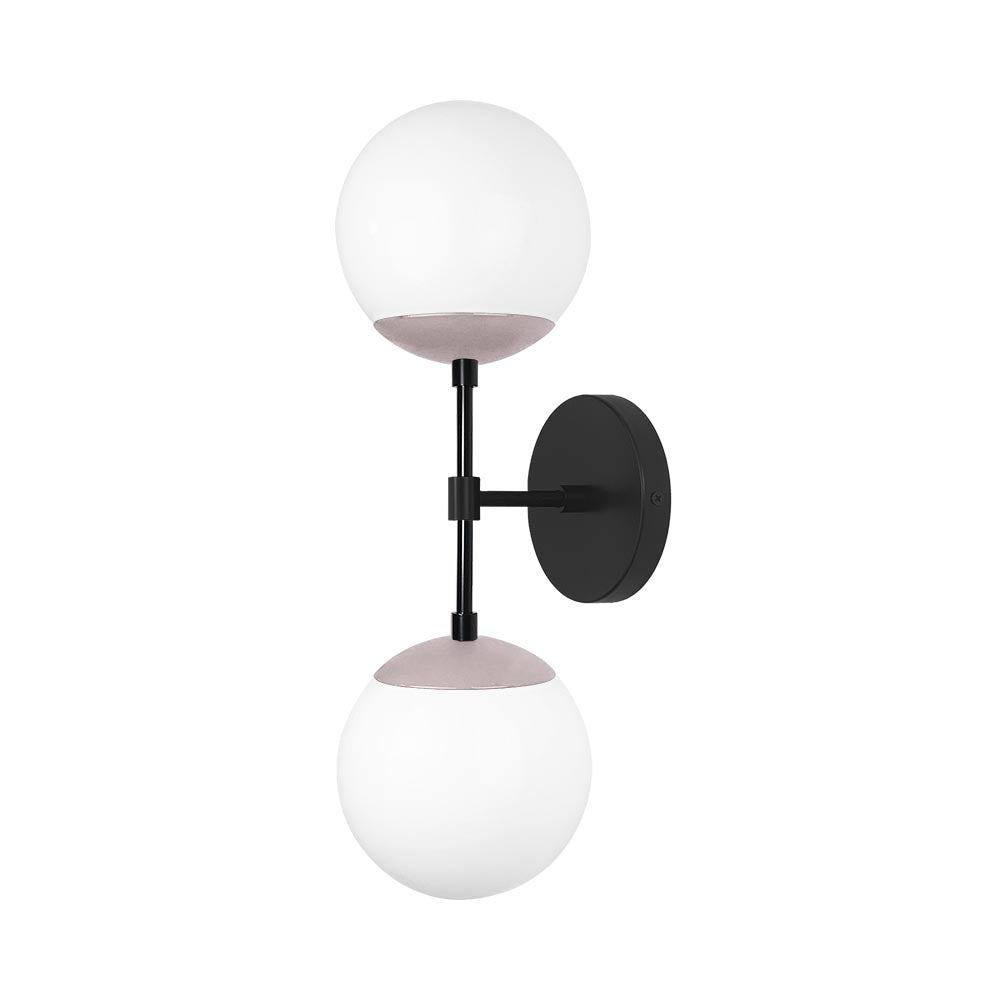 Black and barely color Cap Double sconce 6" Dutton Brown lighting