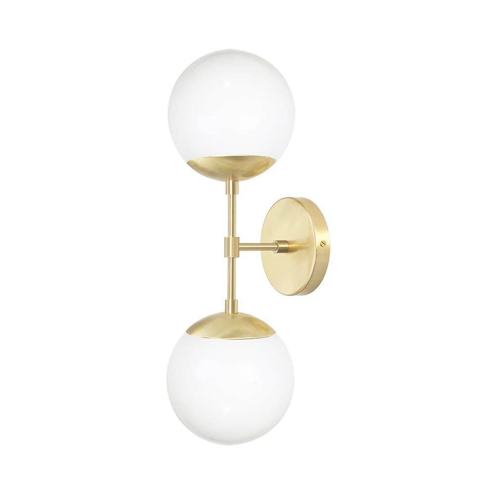 Brass Cap Double sconce 6" Dutton Brown lighting