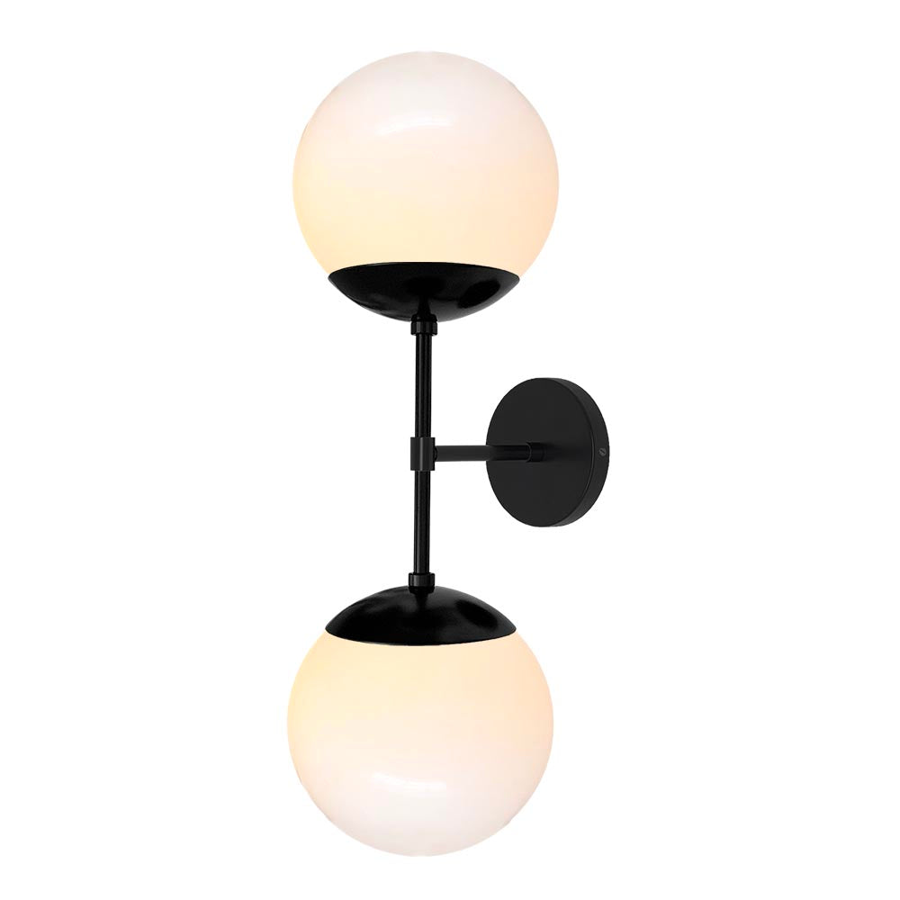 Black Cap Double sconce 8" Dutton Brown lighting