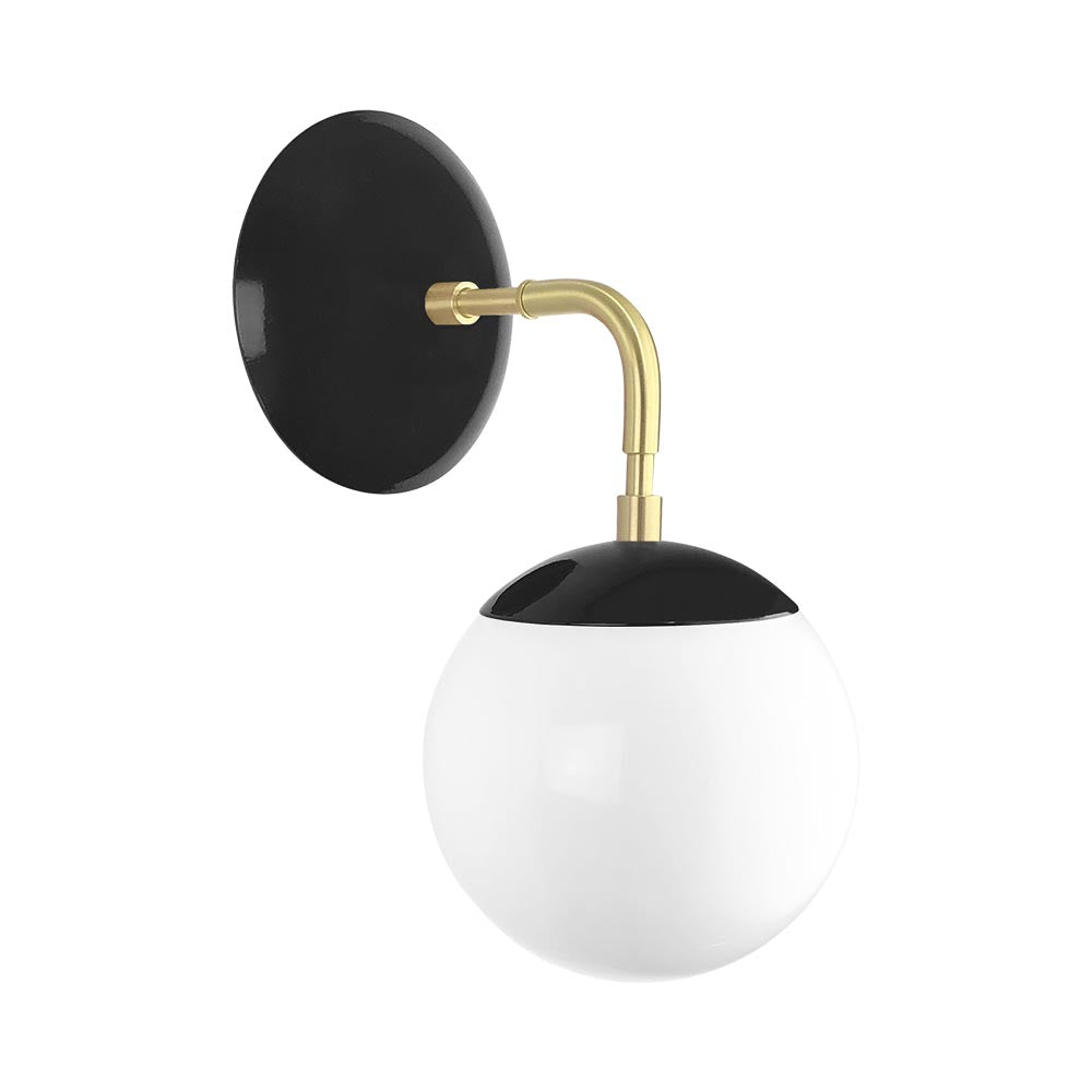 Brass and black color Cap sconce 6" Dutton Brown lighting