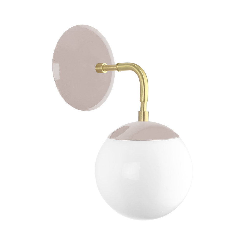 Brass and barely color Cap sconce 6" Dutton Brown lighting