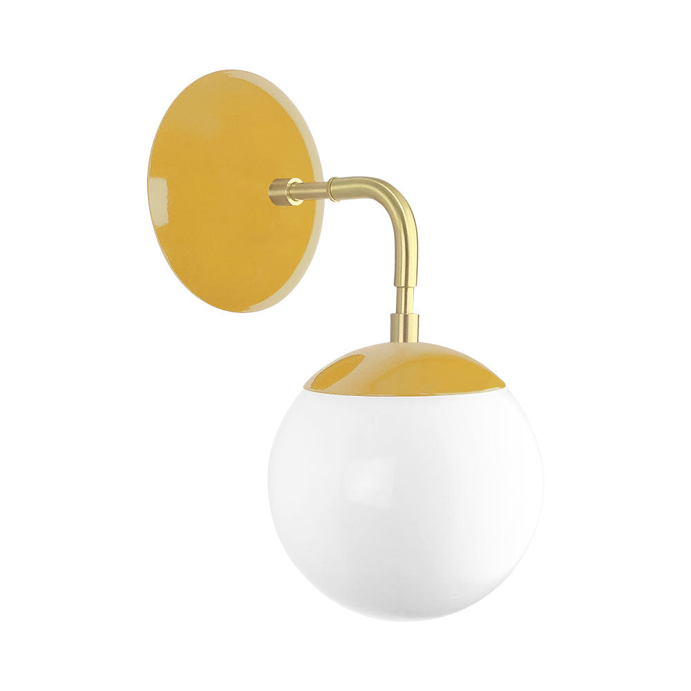 Brass and ochre color Cap sconce 6" Dutton Brown lighting