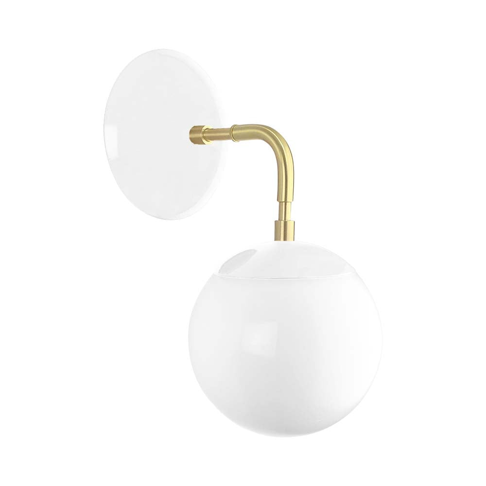Brass and white color Cap sconce 6" Dutton Brown lighting