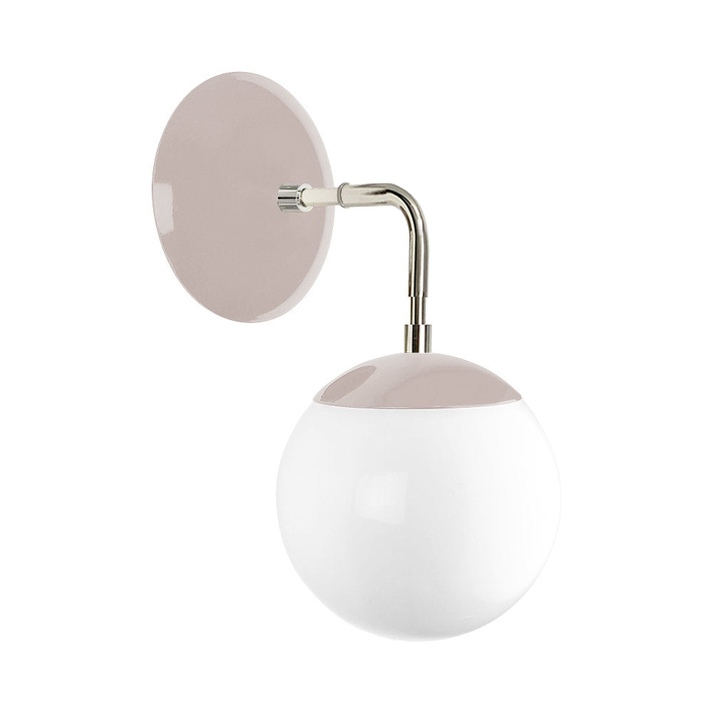 Nickel and barely color Cap sconce 6" Dutton Brown lighting