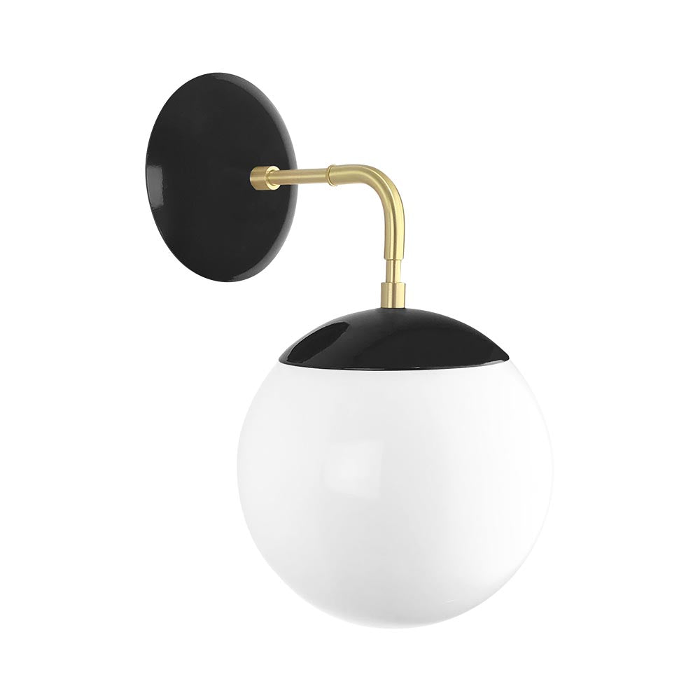 Brass and black color Cap sconce 8" Dutton Brown lighting