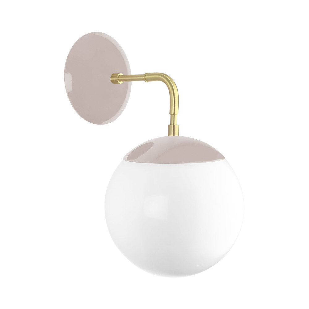 Brass and barely color Cap sconce 8" Dutton Brown lighting