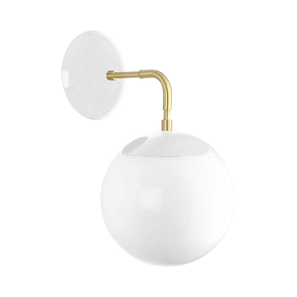 Brass and chalk color Cap sconce 8" Dutton Brown lighting
