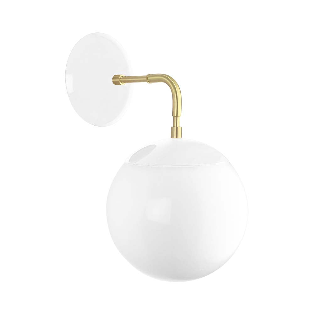 Brass and white color Cap sconce 8" Dutton Brown lighting