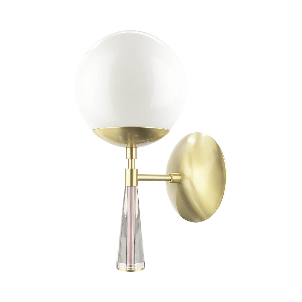 Brass and barely color Carrera sconce Dutton Brown lighting
