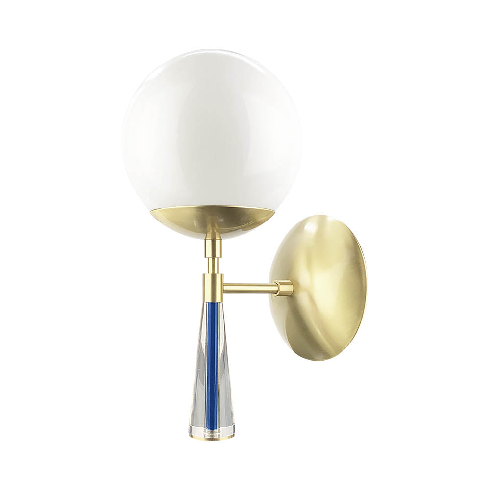 Brass and cobalt color Carrera sconce Dutton Brown lighting