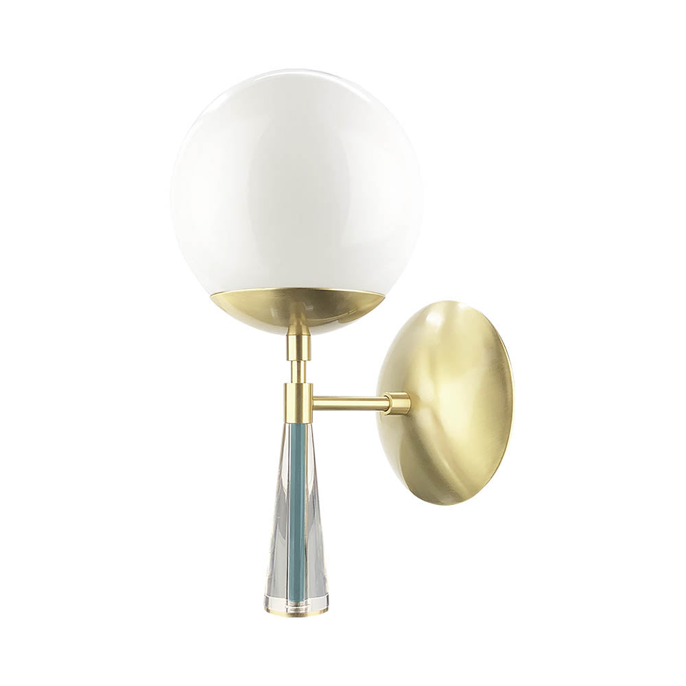 Brass and lagoon color Carrera sconce Dutton Brown lighting