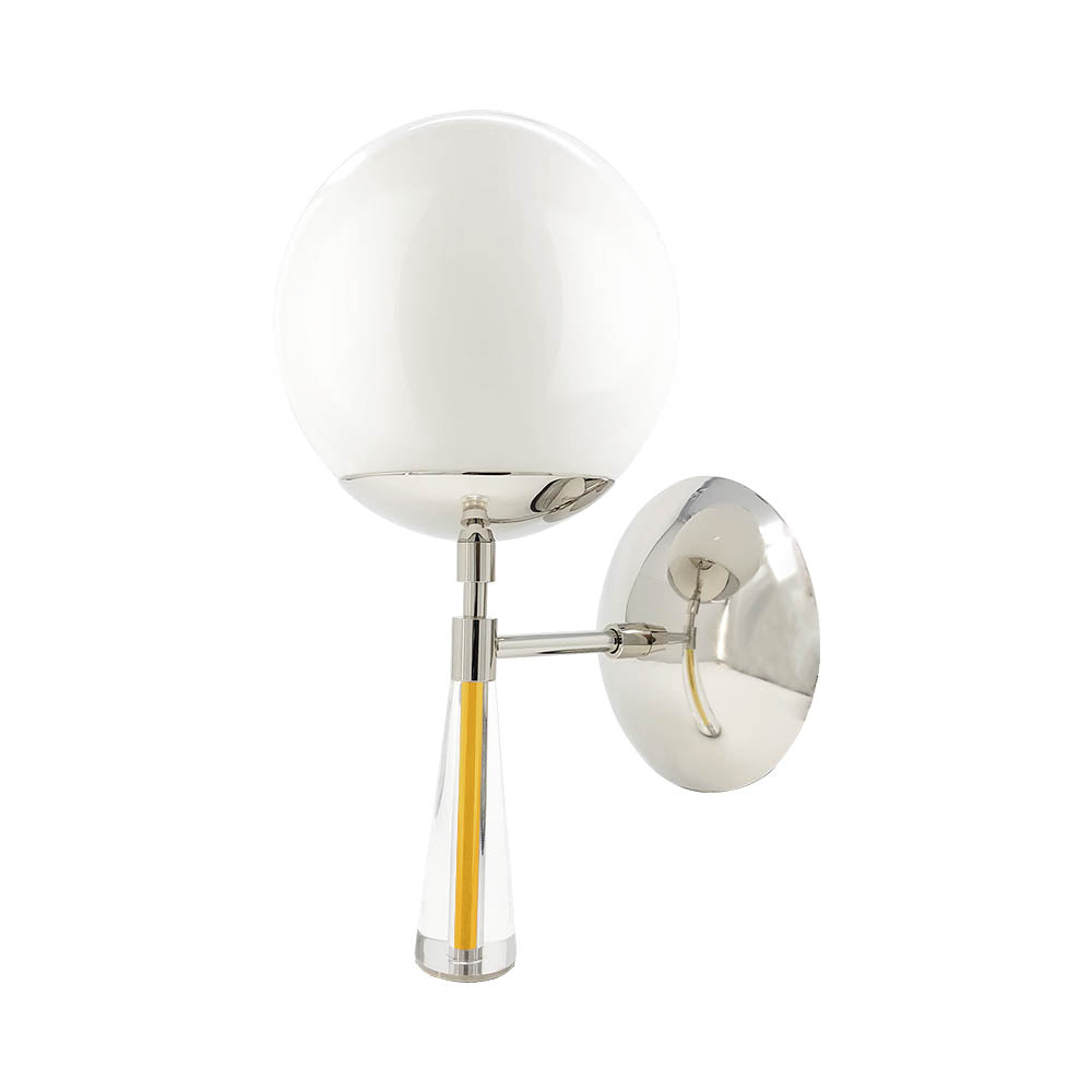 Nickel and ochre color Carrera sconce Dutton Brown lighting