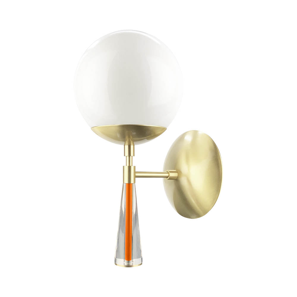 Brass and orange color Carrera sconce Dutton Brown lighting