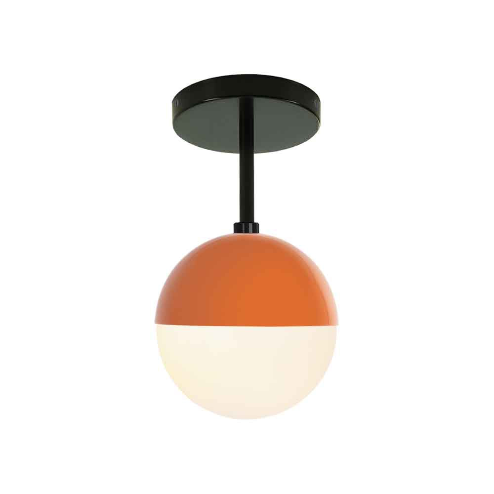 Black and orange color Lure flush mount 6" Dutton Brown lighting