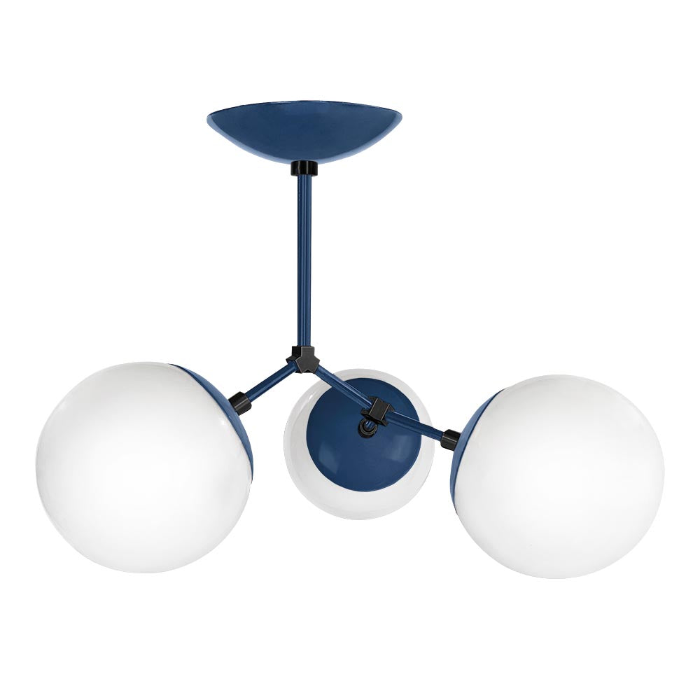 Black and cobalt color color Supreme flush mount Dutton Brown lighting