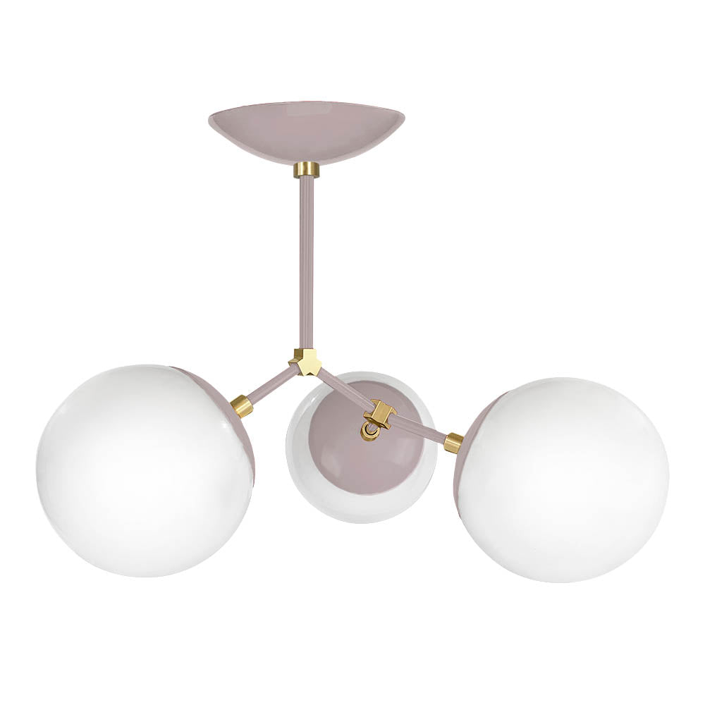 Brass and barely color color Supreme flush mount Dutton Brown lighting