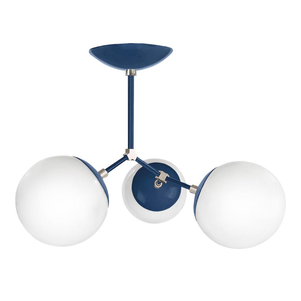 Nickel and cobalt color color Supreme flush mount Dutton Brown lighting