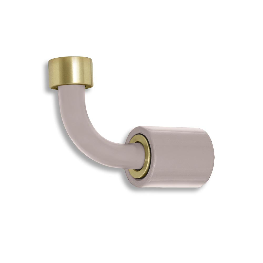 Brass and barely color Throne hook Dutton Brown hardware