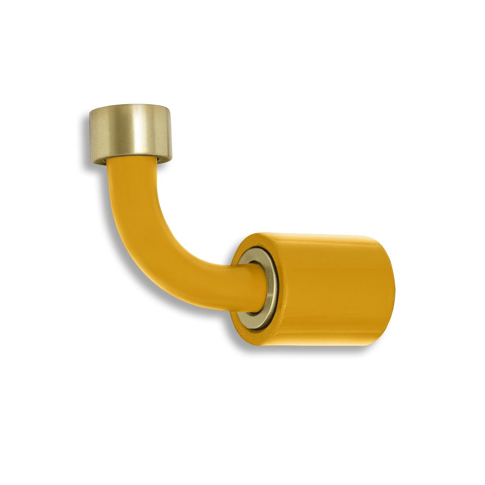 Brass and ochre color Throne hook Dutton Brown hardware