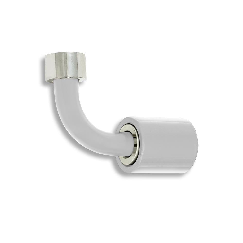 Nickel and chalk color Throne hook Dutton Brown hardware