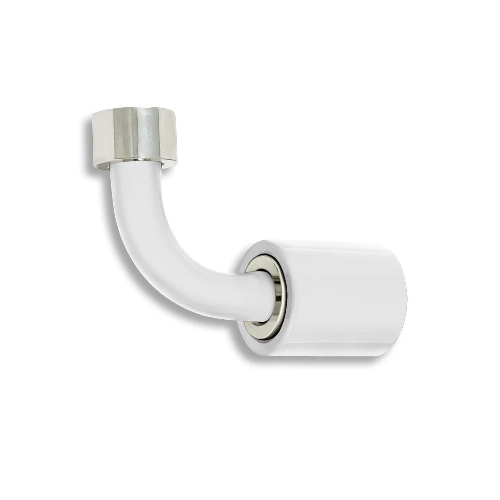 Nickel and white color Throne hook Dutton Brown hardware