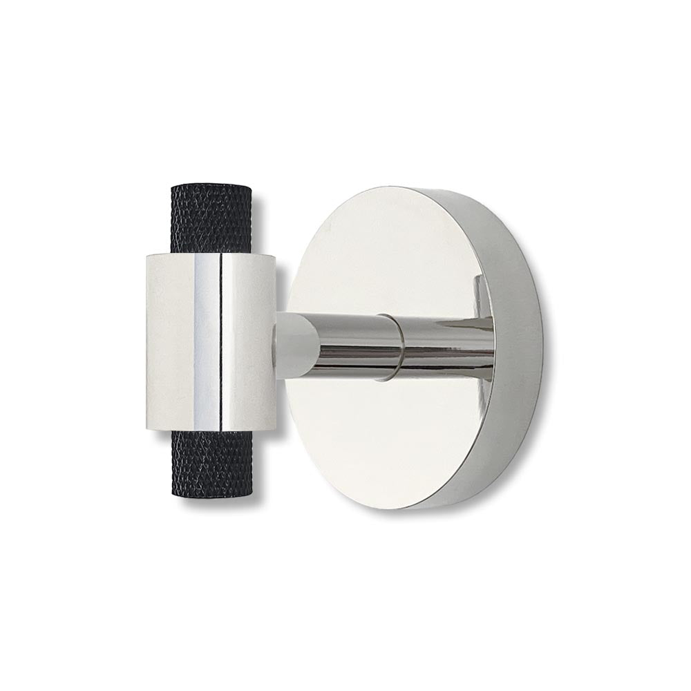 Nickel and black color Tux hook Dutton Brown hardware