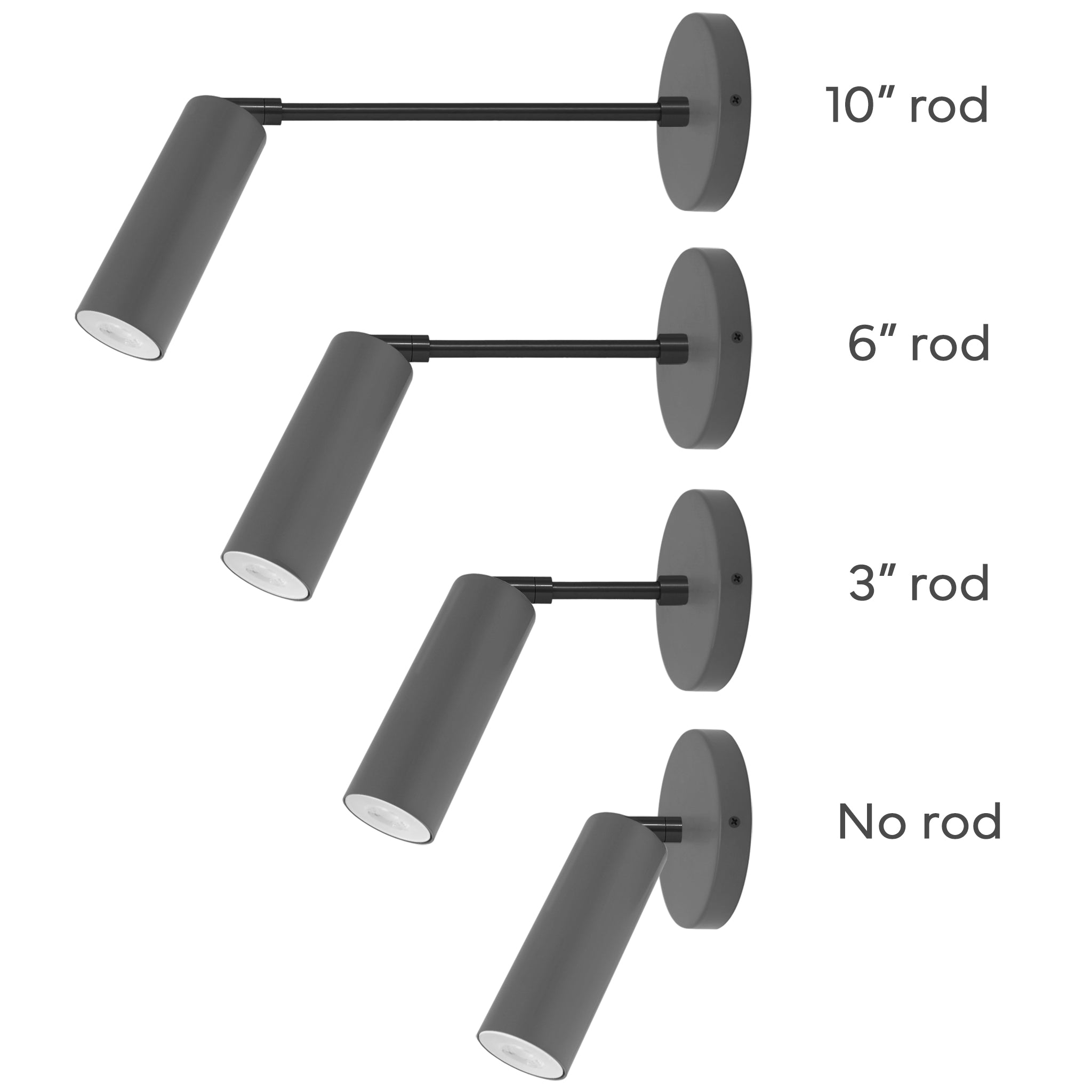 Color Reader sconce arm length comparison Dutton Brown lighting