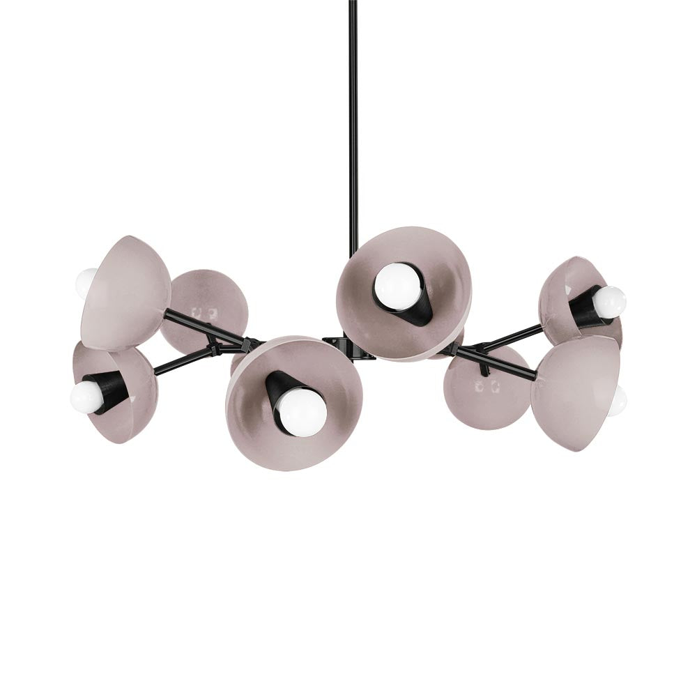 Black and barely color Alegria chandelier 30" Dutton Brown lighting