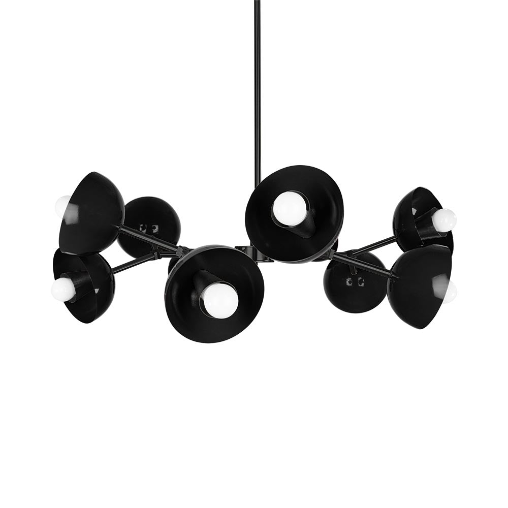 Black and black color Alegria chandelier 30" Dutton Brown lighting