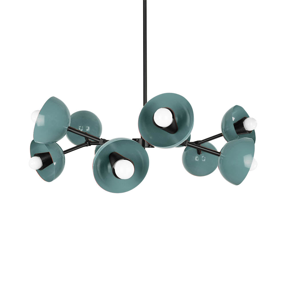 Black and lagoon color Alegria chandelier 30" Dutton Brown lighting