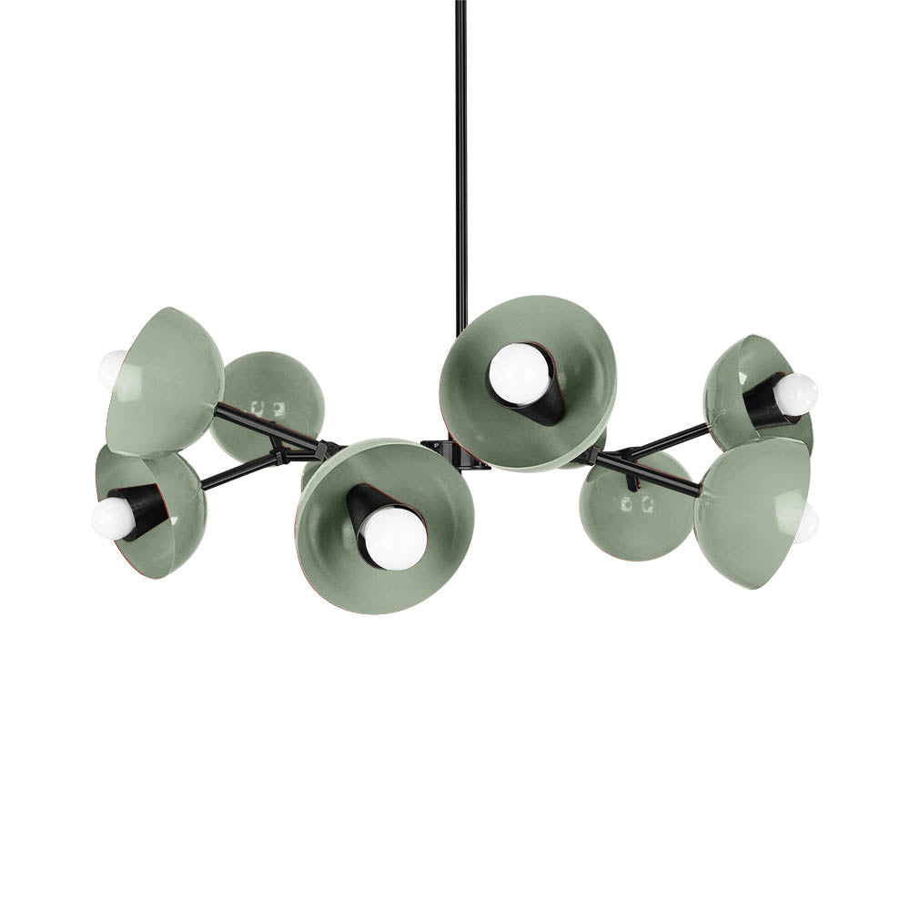 Black and spa color Alegria chandelier 30" Dutton Brown lighting