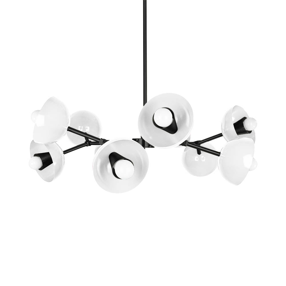 Black and white color Alegria chandelier 30" Dutton Brown lighting