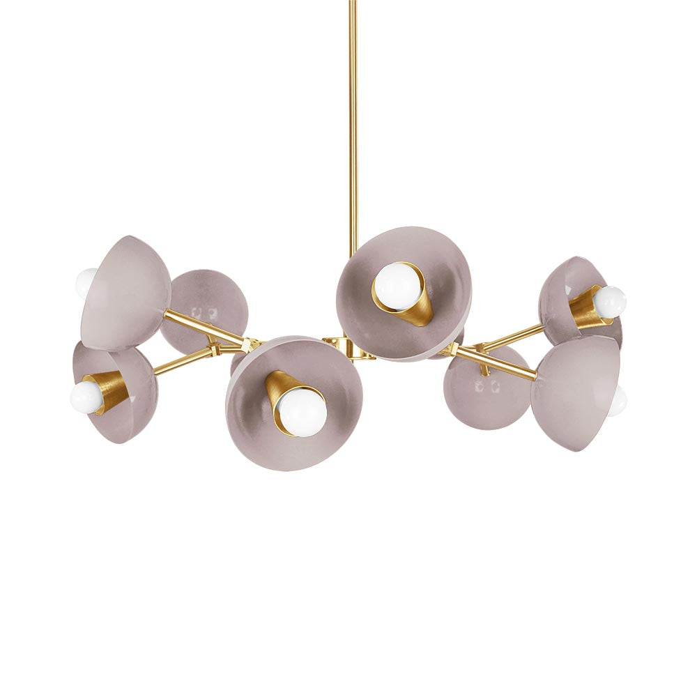 Brass and barely color Alegria chandelier 30" Dutton Brown lighting