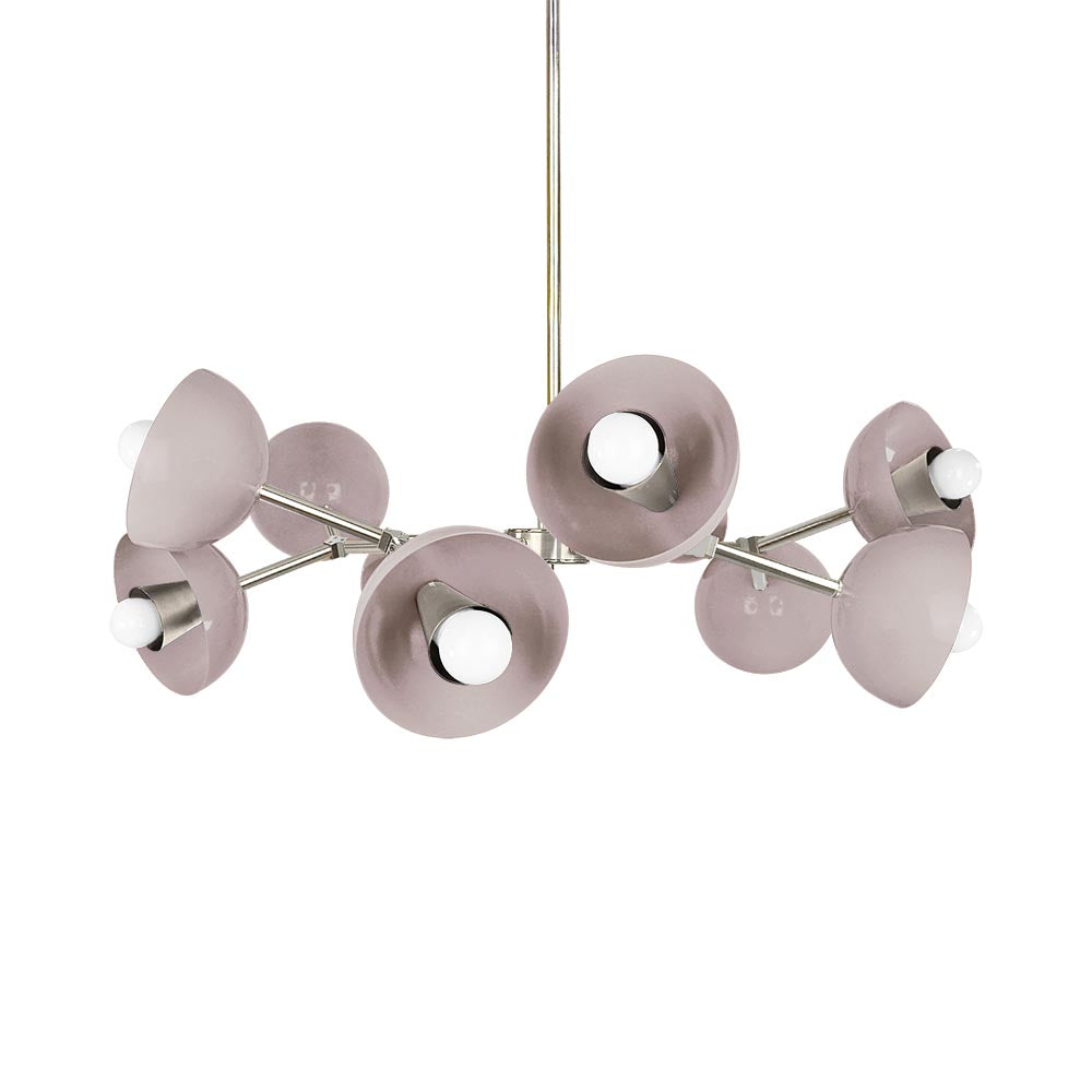 Nickel and barely color Alegria chandelier 30" Dutton Brown lighting