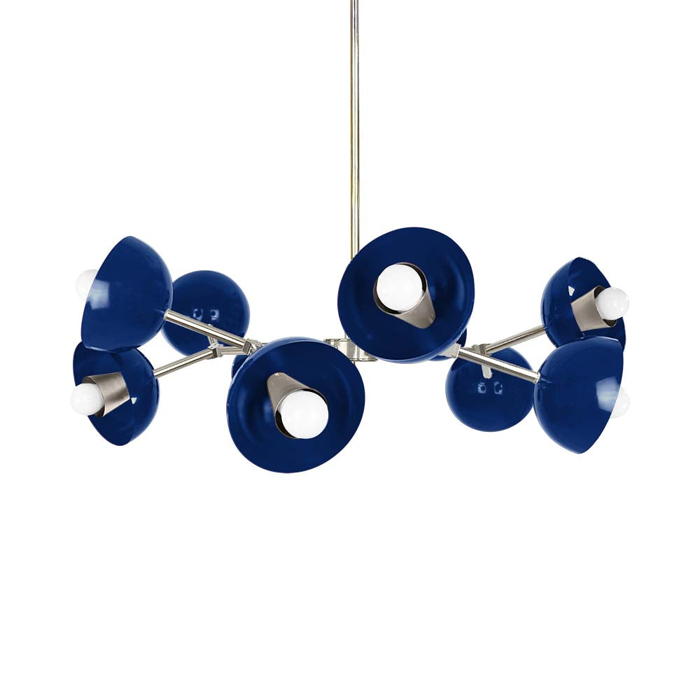Nickel and cobalt color Alegria chandelier 30" Dutton Brown lighting