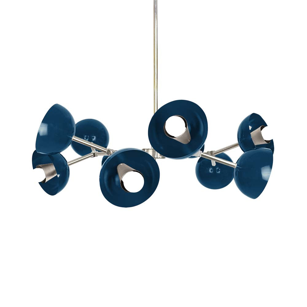 Nickel and slate blue color Alegria chandelier 30" Dutton Brown lighting