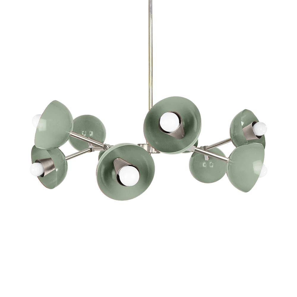 Nickel and spa color Alegria chandelier 30" Dutton Brown lighting