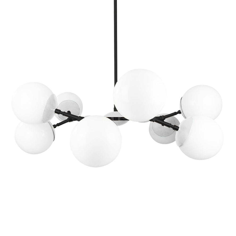 Black and chalk color Crown chandelier 32" Dutton Brown lighting